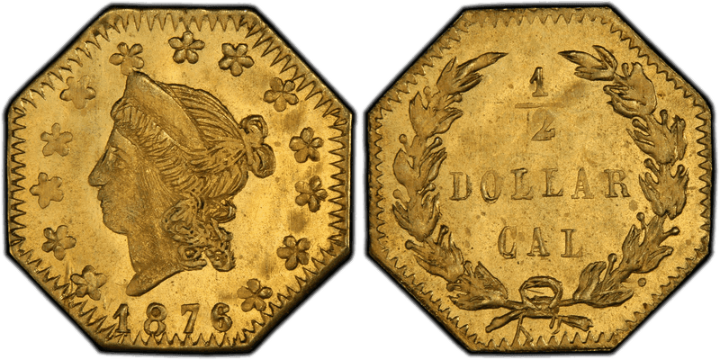 1876 Gold Half Dollar - BG-932