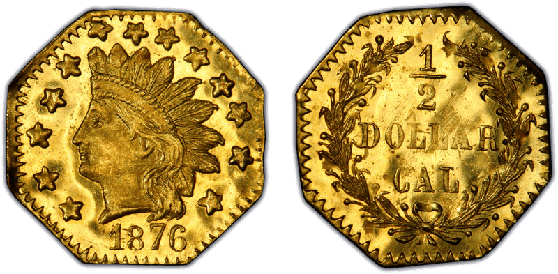 1876 Gold Half Dollar - BG-950