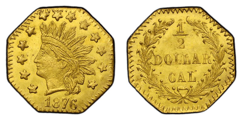 1876 Gold Half Dollar - BG-951