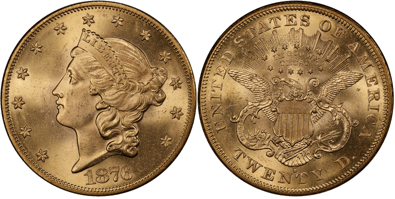 1876 (S) Liberty Head Double Eagle