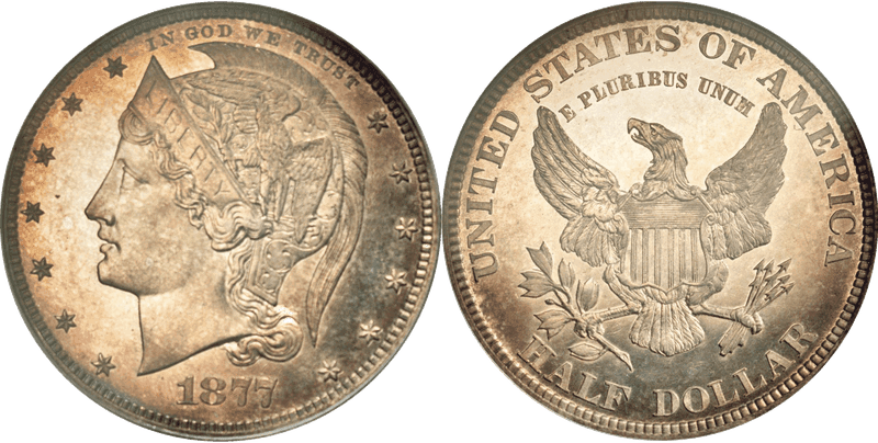 1877 Proof Half Dollar Pattern - J-1528