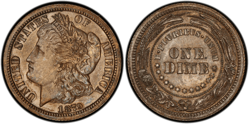 1879 Proof Dime Pattern - J-1587