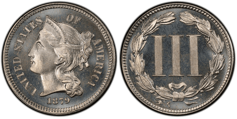 1879 Proof Nickel Three Cent Piece