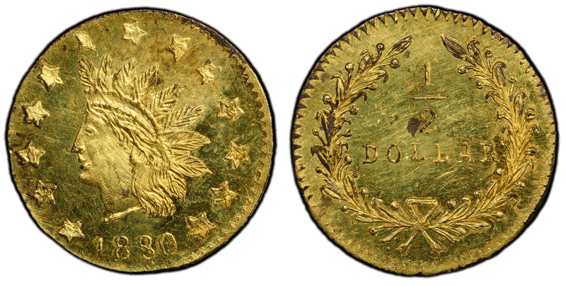 1880 Gold Half Dollar - BG-1068