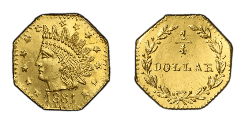 1881 Gold Quarter - BG-799BB