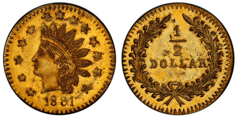 1881 Gold Half Dollar - BG-1070