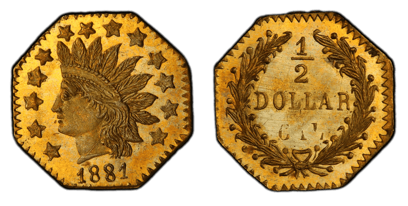1881 Gold Half Dollar - BG-957