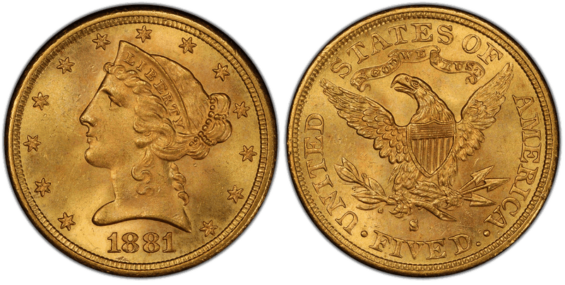1881 (S) Liberty Head Half Eagle