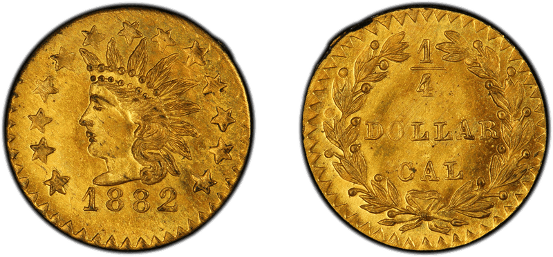 1882 Gold Quarter - BG-892