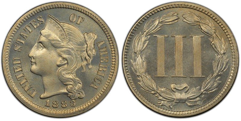 1883 Proof Nickel Three Cent Piece