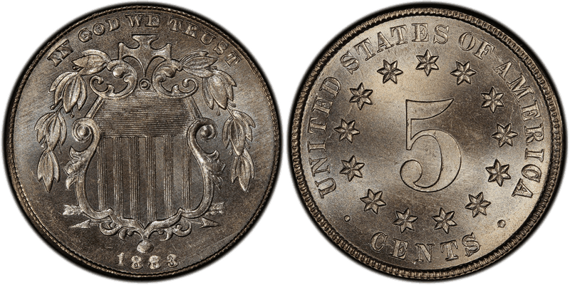1883 Proof Shield Nickel