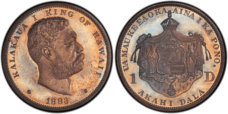 1883 Proof Hawaiian Dollar