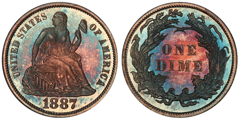 1887 Seated Liberty Dime