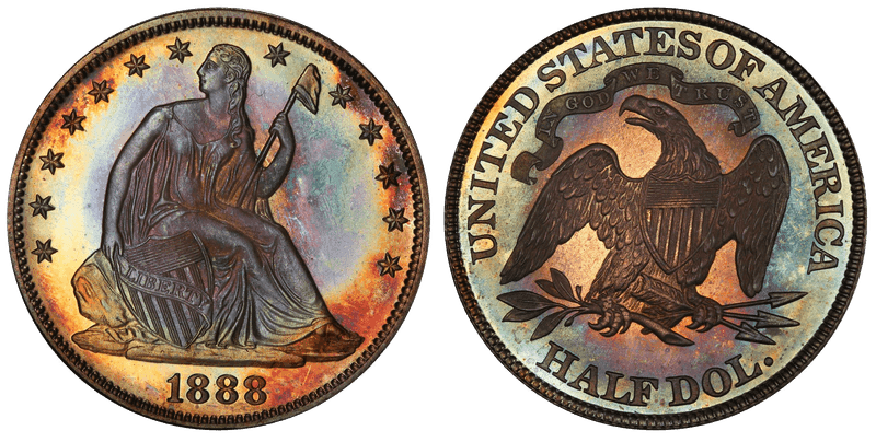 1888 Seated Liberty Half Dollar