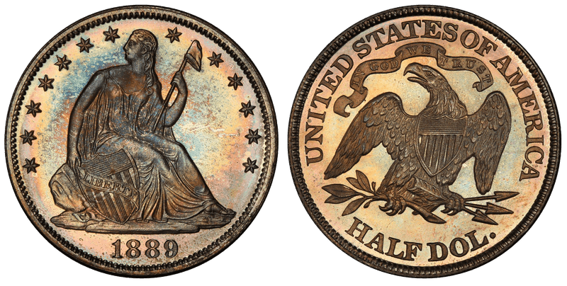 1889 Proof Seated Liberty Half Dollar