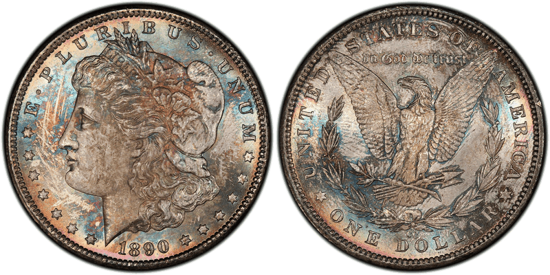 1890 (CC) Morgan Dollar - Tailbar
