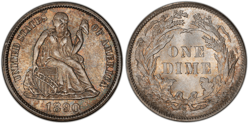1890 (S) Seated Liberty Dime