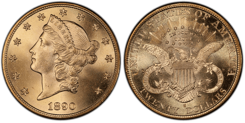 1890 (S) Liberty Head Double Eagle