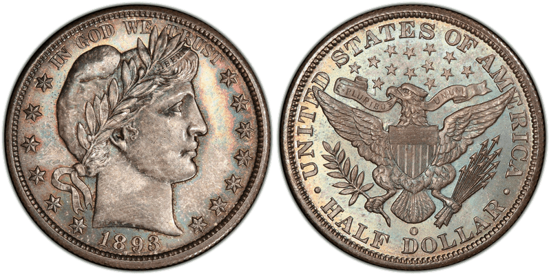 1893 Barber Half Dollar