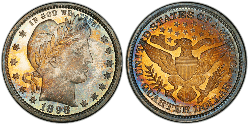 1898 Proof Barber Quarter