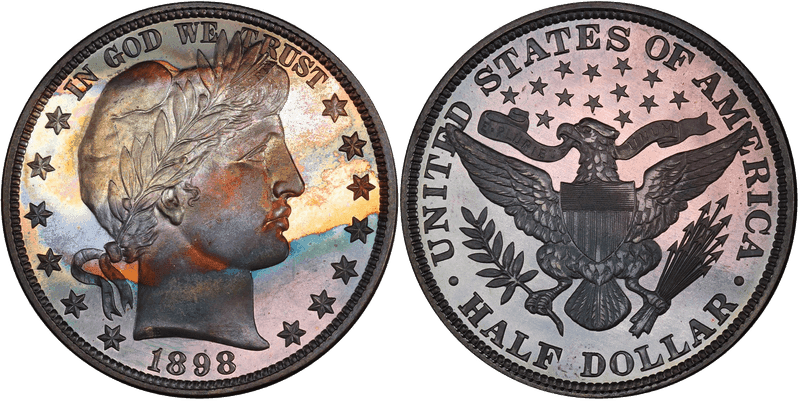 1898 Proof Barber Half Dollar