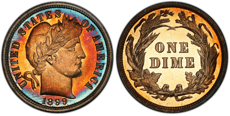 1899 Proof Barber Dime