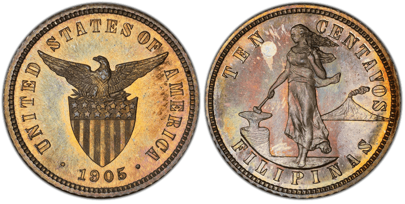1905 Philippine Ten Centavos