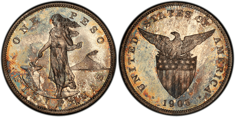 1905 Proof Philippine Peso
