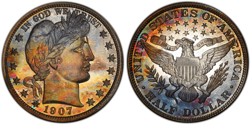 1907 Proof Barber Half Dollar