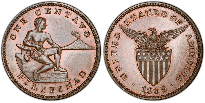 1908 Proof Philippine Centavo