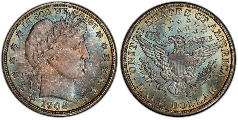 1908 Barber Half Dollar