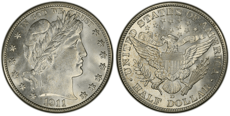 1911 Barber Half Dollar