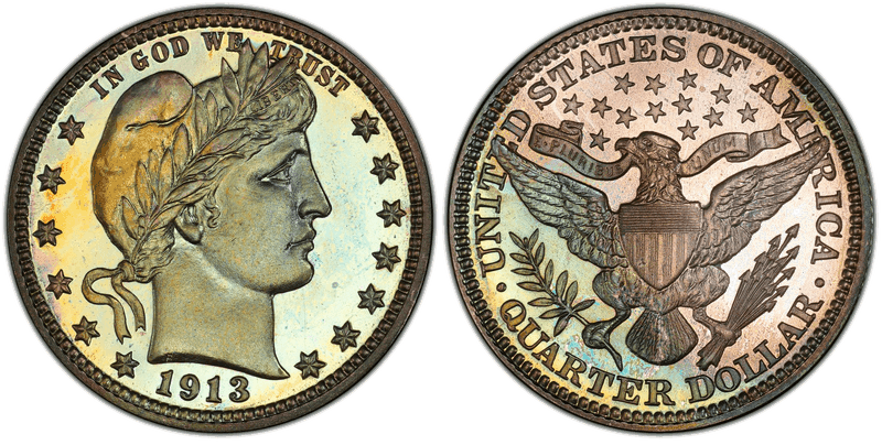 1913 Proof Barber Quarter