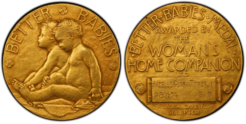 1913 Medal Better Babies Gold 34mm