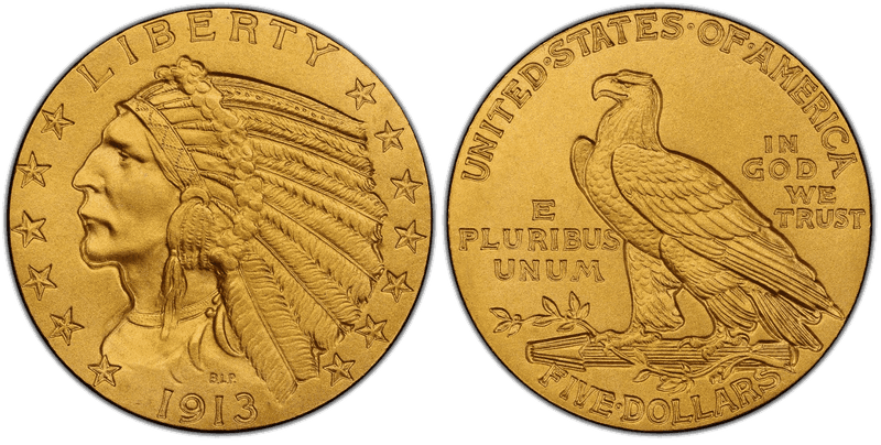 1913 Indian Head Half Eagle