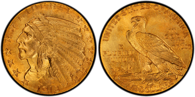 1913 (S) Indian Head Half Eagle