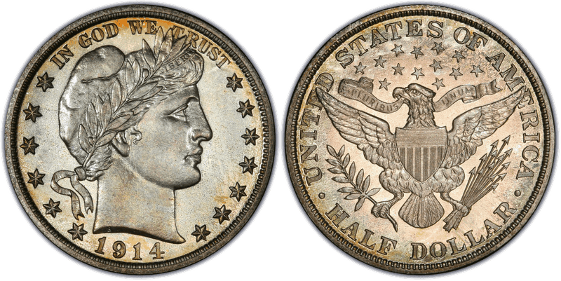 1914 Barber Half Dollar