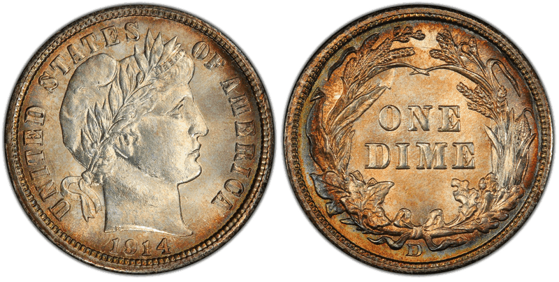 1914 Barber Dime