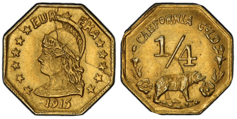 1915 California Gold Quarter Token - X-Tn10