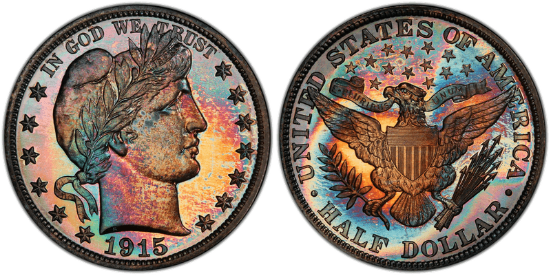 1915 Proof Barber Half Dollar