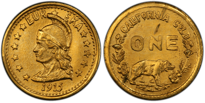 1915 California Gold Dollar Token - X-Tn9