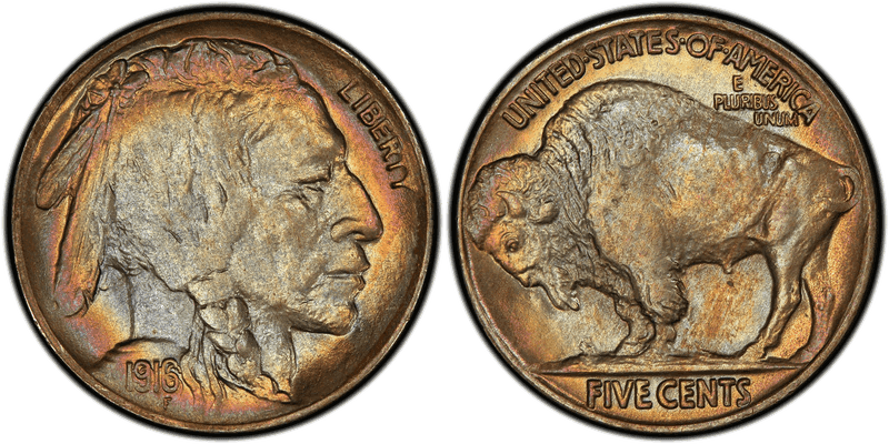 1916 Buffalo Nickel - Doubled Die Obverse