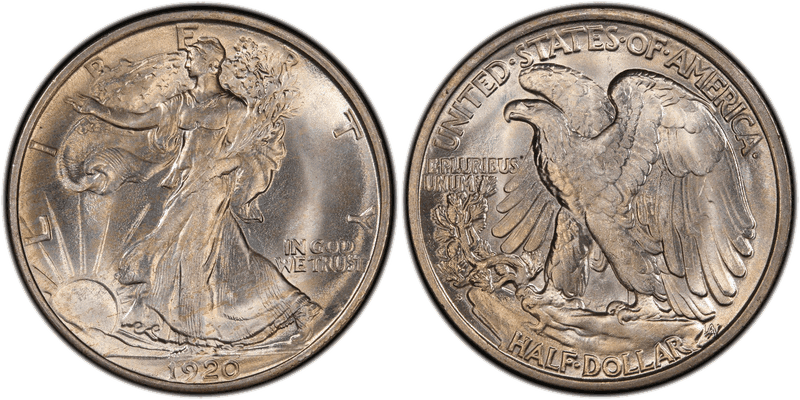 1920 (S) Walking Liberty Half Dollar
