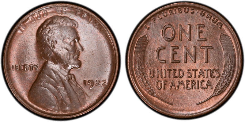 1922 (D) Lincoln Wheat Cent - No D Strong Reverse