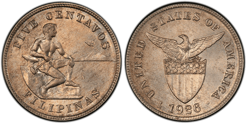 1926 Philippine Five Centavos