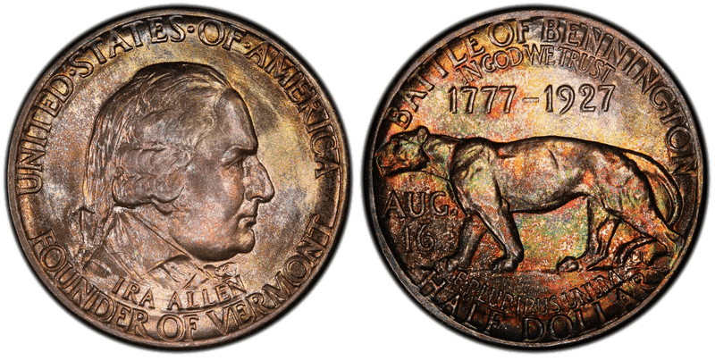 1927 Vermont Sesquicentennial Commemorative Half Dollar