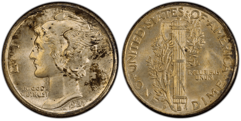 1927 Mercury Dime