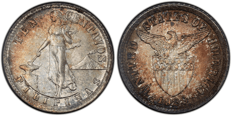 1929 Philippine Ten Centavos