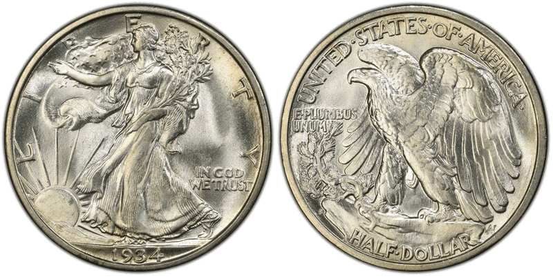1934 (S) Walking Liberty Half Dollar