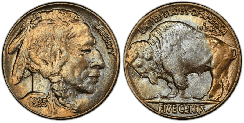 1935 Buffalo Nickel - Doubled Die Reverse